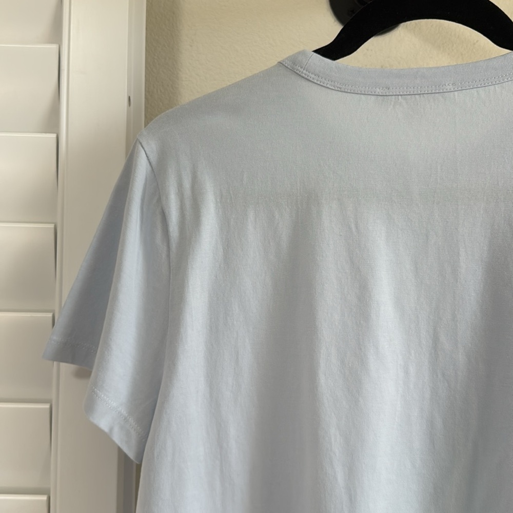 Madewell. Size M. Garment dyed all day crew neck tee Light Blue - Picture 4 of 8
